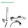 Miscelatore vasca doccia duplex Paini serie Dax 84CR105TA cromato