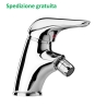 Miscelatore bidet Paini serie Atomix 2000 scarico con piletta 67CR306 cromato