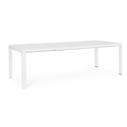 Tavolo Da Esterno Allungabile In Alluminio 100x180-240 Cm Kiplin Bianco Bizzotto