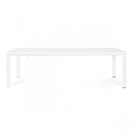 Tavolo Da Esterno Allungabile In Alluminio 100x180-240 Cm Kiplin Bianco Bizzotto
