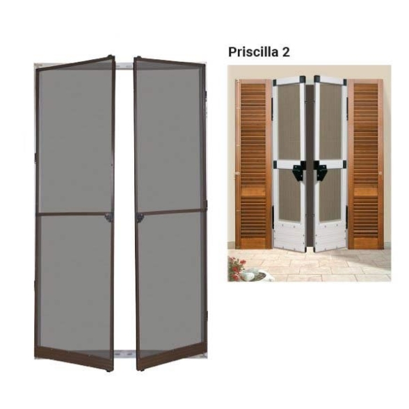 Zanzariera Per Porta A Battente 2 Ante 150x240 Marrone Sangiorgio