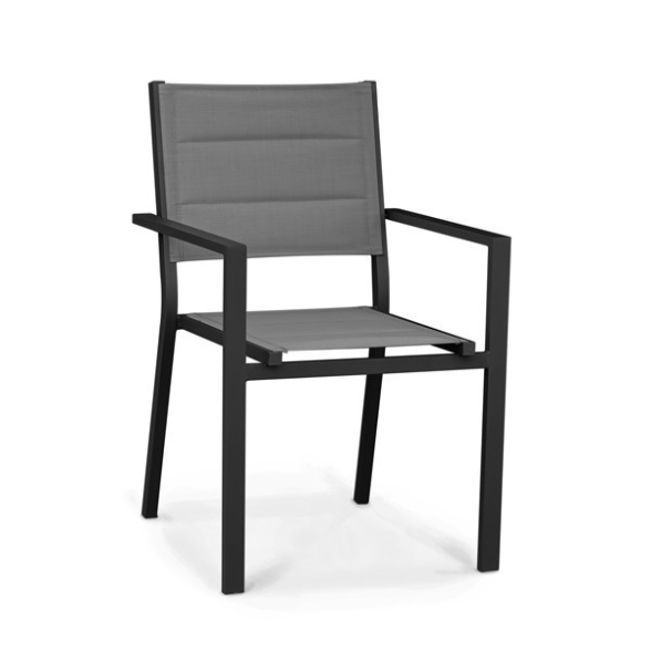 Set Da Pranzo Per Esterni Tavolo In Alluminio Allungabile 90x160-240 Cm + 8 Sedie Antracite