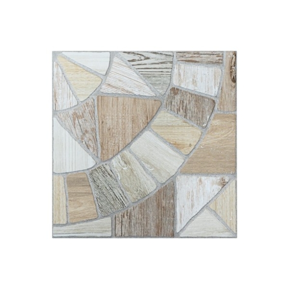Pavimento grès porcellanato smaltato 34 x 34 Cocci Doghe Mix