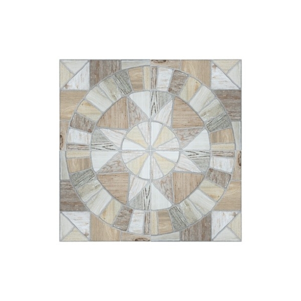 Pavimento grès porcellanato smaltato 34 x 34 Cocci Doghe Mix