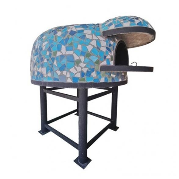 Forno a legna artigianale per pizze diametro interno 120 cm con base