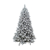 Albero di Natale abete artificiale bianco innevato 210 cm Fiocco 1020 rami