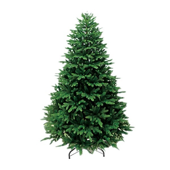 Albero di natale verde finto abete altezza 210 cm Brennero 3420 rami Apertura Ad Ombrello