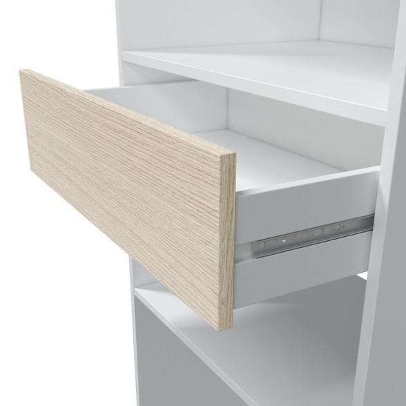 Armadio Guardaroba Aperto 158x40x187 Con Cassetto E Barre Appendiabiti