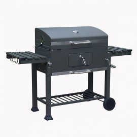 Barbecue A Carbone Con Portina E Coperchio Con Termometro 160x108 Cm Kansas Ke7500