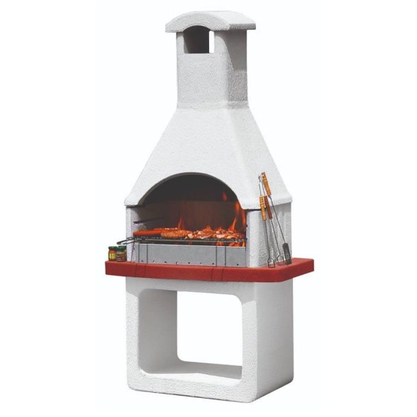 Barbecue A Carbonella In Refrattario 98 x 65 x h 205 Cm Monterey Sunday