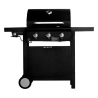 Barbecue a gas con pietra lavica 3 fuochi e fornello laterale KeGrill