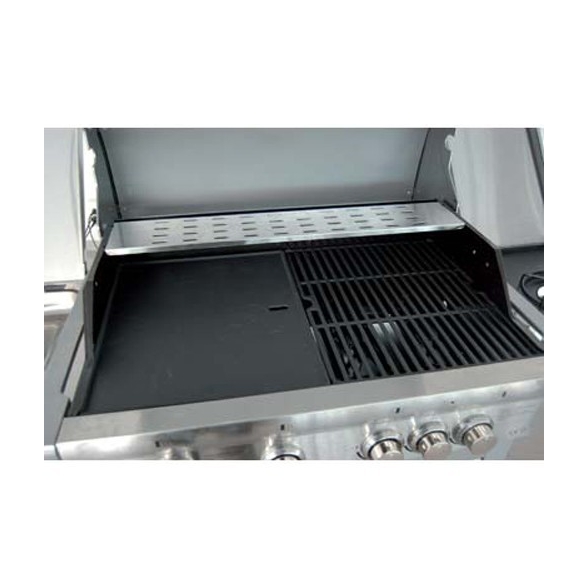 Barbecue A Gas Acciaio Inox 4 Fuochi Con E Griglia In Ghisa E Fornello