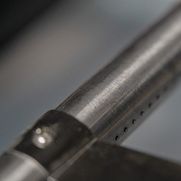 KeGrill Barbecue a gas in acciaio inox con pietra lavica 4 fuochi e piastra in ghisa