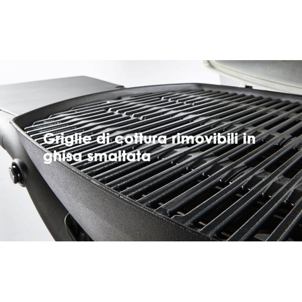 Barbecue elettrico Weber Q 1400 Con Griglia In Ghisa Di Acciaio 2,2 kW