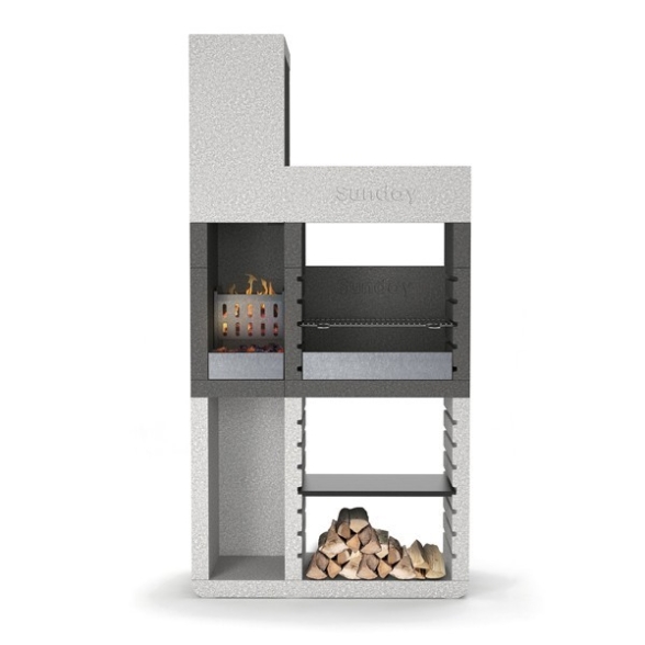 Barbecue In Muratura A Legna Con Focolare Laterale One Tower Sunday