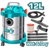 Bidone Aspiratutto 12 L Aspiratore Professionale 800 W Total + Accessori