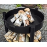 Braciere Da Esterno In Ferro Con Porta Legna Artigianale Montana 80 cm Cook King
