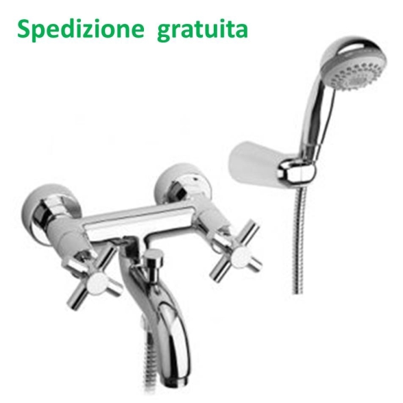 Miscelatore vasca doccia duplex Rubitor serie Athos 7110 cromato