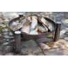Braciere Da Giardino A Legna Artigianale In Acciaio Design Palma 80 Cm Cook King