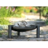 Braciere Da Giardino A Legna Artigianale In Acciaio Design Palma 80 Cm Cook King