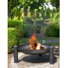 Braciere Da Giardino A Legna Artigianale In Acciaio Design Palma 80 Cm Cook King