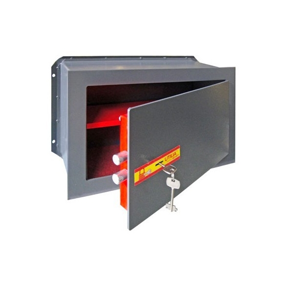 Cassaforte A Muro Da Incasso 26x15x18 Cm In Acciaio Con Chiave Utilia