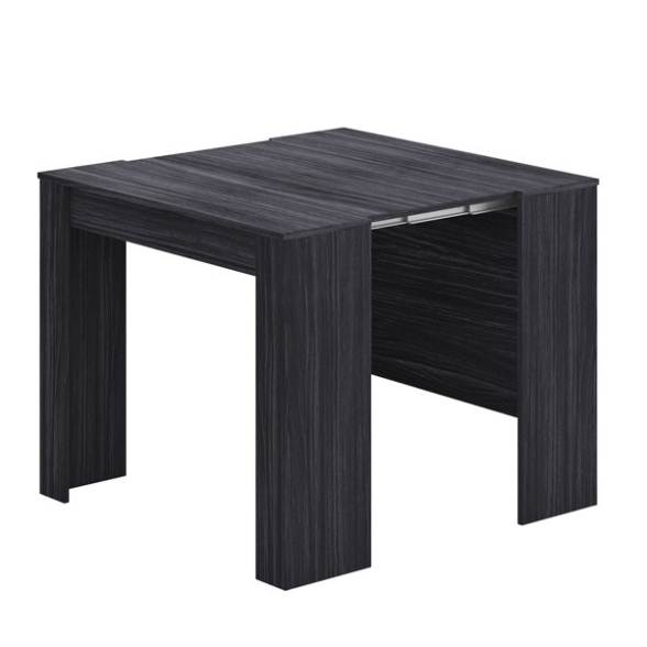 Consolle estensibile da pranzo rettangolare in legno nero opaco 240 cm