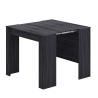 Consolle estensibile da pranzo rettangolare in legno nero opaco 240 cm