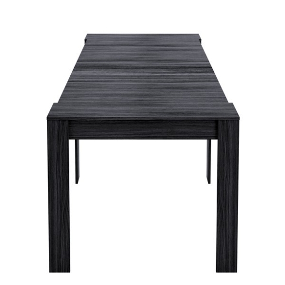 Consolle estensibile da pranzo rettangolare in legno nero opaco 240 cm