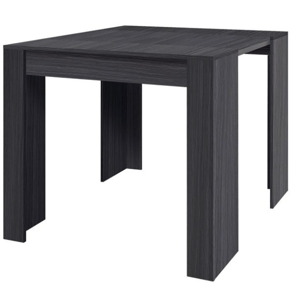 Consolle estensibile da pranzo rettangolare in legno nero opaco 240 cm