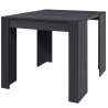 Consolle estensibile da pranzo rettangolare in legno nero opaco 240 cm