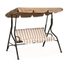 Dondolo 3 Posti Da Giardino Robusto Con Cuscini 170x110xH152 Ecru