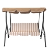 Dondolo 3 Posti Da Giardino Robusto Con Cuscini 170x110xH152 Ecru
