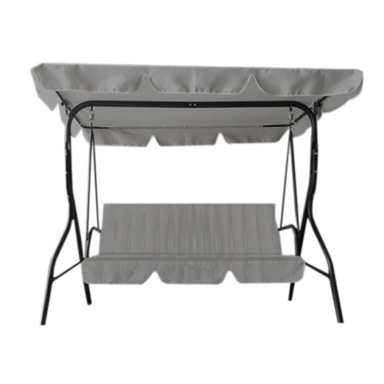 Dondolo Da Giardino 3 Posti Totò Piccinni - Struttura In Ferro Con Cuscini E Tettuccio Regolabile - Foto 3