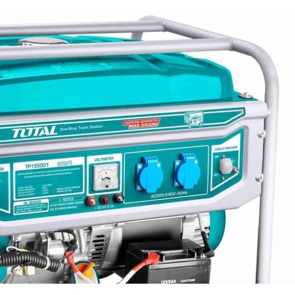 Generatore Di Corrente Carrellato 5,5 kW Motore 4 Tempi Industrial Total