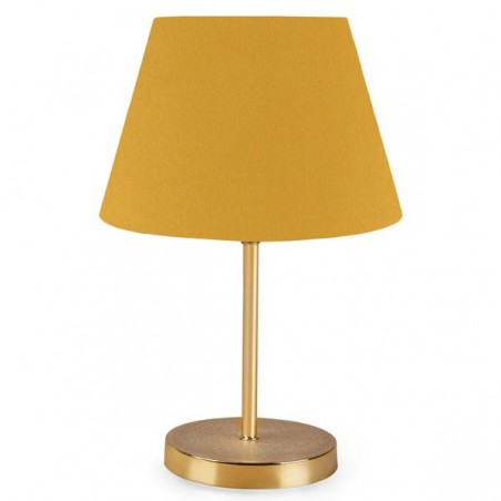 Lampada Da Tavolo 22x37 Cm Design Moderno 60W Oro E Giallo Abat Jour