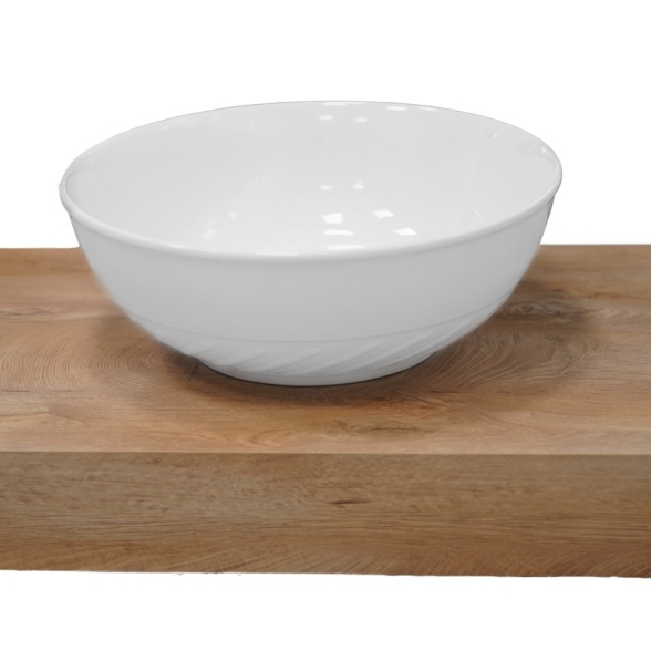 Lavabo da appoggio tondo in ceramica Bianco 40 cm per bagno