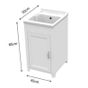 Lavatoio bianco 45 x 50 resina antiacido lavapanni con vasca Mongardi