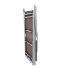 Lettino Da Mare Professionale In Alluminio Con Tettuccio Parasole Tortora 186x61x39