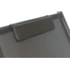 Lettino Da Spiaggia Grigio Alluminio Con Parasole E Cuscino 189x58x36