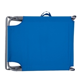 Lettino Prendisole In Alluminio Con Schienale Regolabile - Blu, Ruote, Texilene, 182x70cm - Foto 11