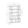 Kit Libreria A Parete 110x25x161H Effetto Legno Rovere E Antracite Mito