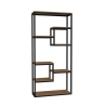 Libreria A Parete Stile Industrial In Ferro Con Ripiani Effetto Legno Rovere Emina