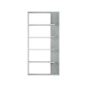 Libreria legno design moderno 5 ripiani reversibile bianco e cemento