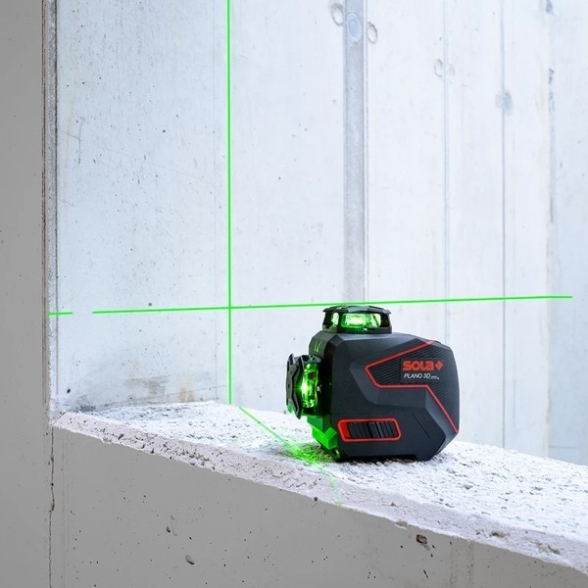 Livella Laser Autolivellante Professionale Luce Verde PLANO 3D Green Sola