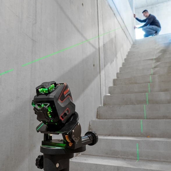 Livella Laser Autolivellante Professionale Luce Verde PLANO 3D Green Sola