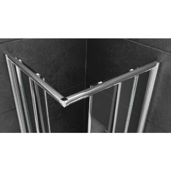 Box doccia ad angolo 80 x 100 cm cristallo 6 mm H 190 cm Ix Box Morini S158G1