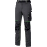 Pantalone Da Lavoro Stretch Idrorepellente Atom U-Power Grigio E Verde