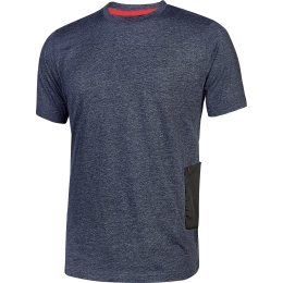 T-Shirt Da Lavoro Con Tasca Road U-Power Cotone Blue