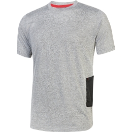 T-Shirt Da Lavoro Con Tasca Road U-Power Cotone Grigio